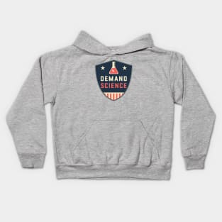 Demand Science American Protest Badge Shield Kids Hoodie